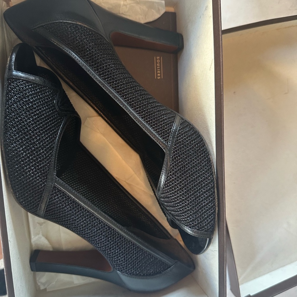 Louis Vuitton Black Mesh Heels